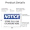 Signmission Store Full Gas Cylinders Here OSHA Notice Sign, Aluminum, 18in W x 12in L, 2PK OS-2PACK-NS-A-1218-L-16631 - alternate 4